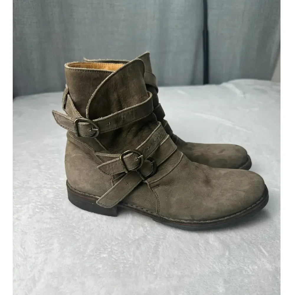 Fiorentini + Baker Women's‎ Boots Edwin Eternity 3 Buckle Boot Size 38 EUC Suede